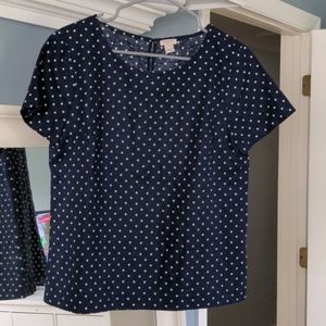 J Crew Factory | Polka Dot Blouse | EUC